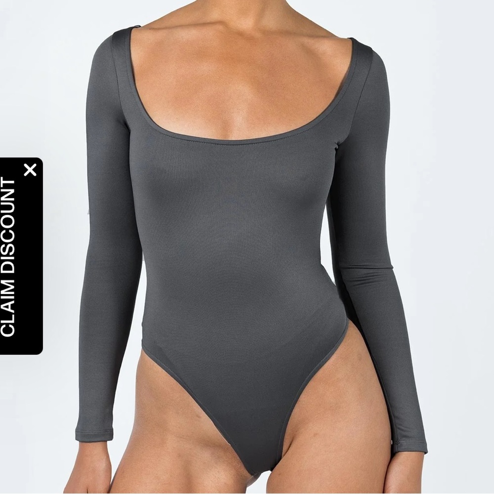 New Princess Polly Ellery Bodysuit in Slate Grey